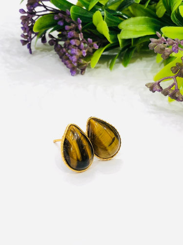 Tiger Stone Drop Earrings